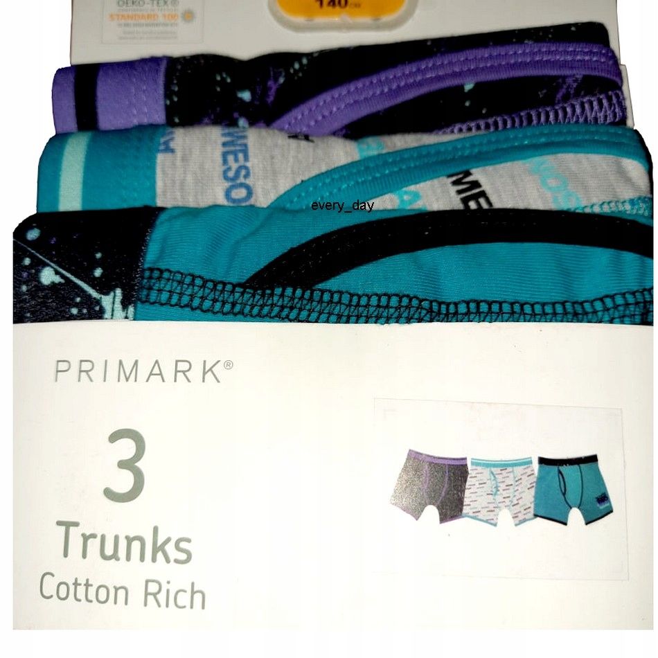  Boxerky nohavičky na 6-7 rok primark 122 7 párov čierny