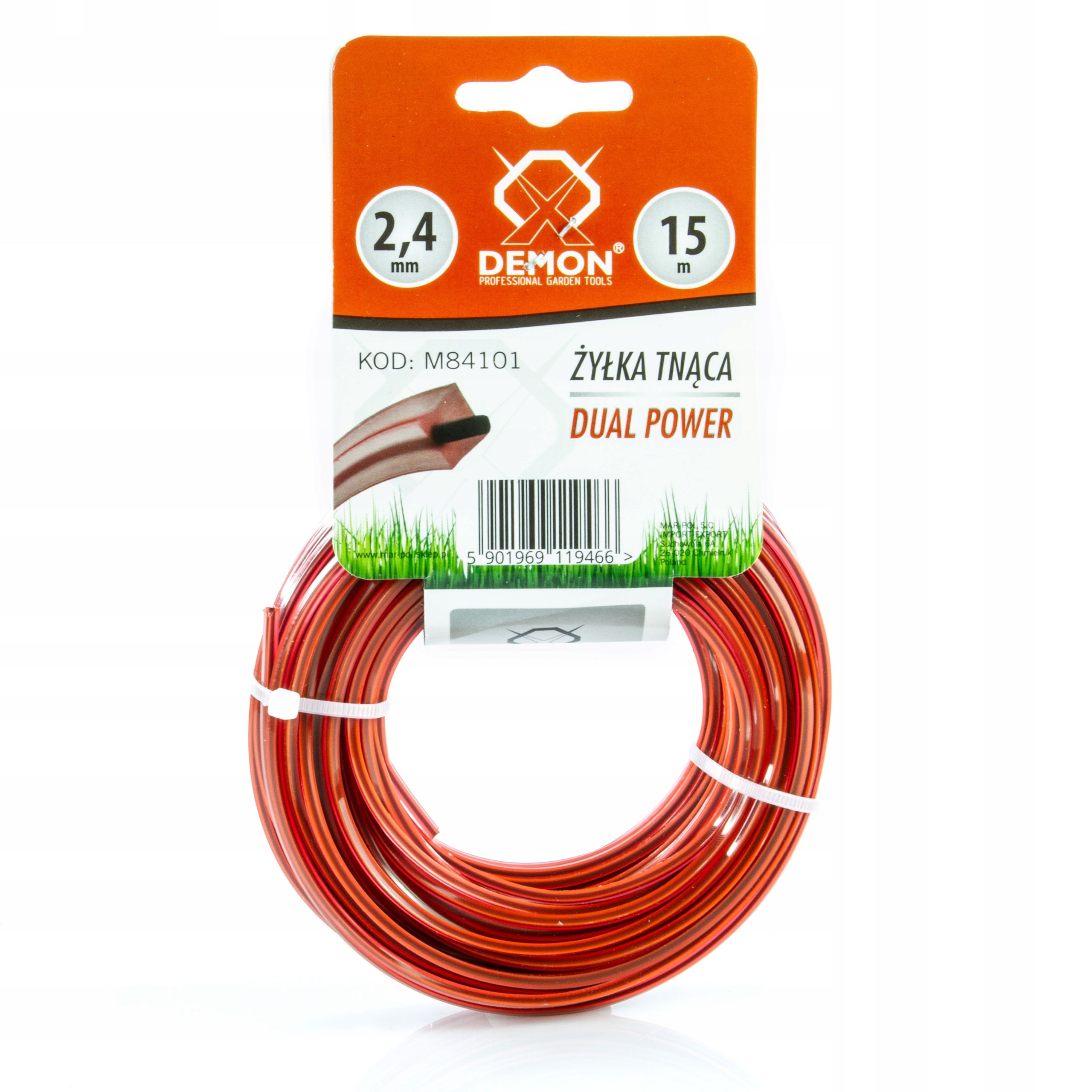  Řezací lano vyztužené pro hlavy sekačky na trávu kosy krychle solidní byliny 3,0mm 15m