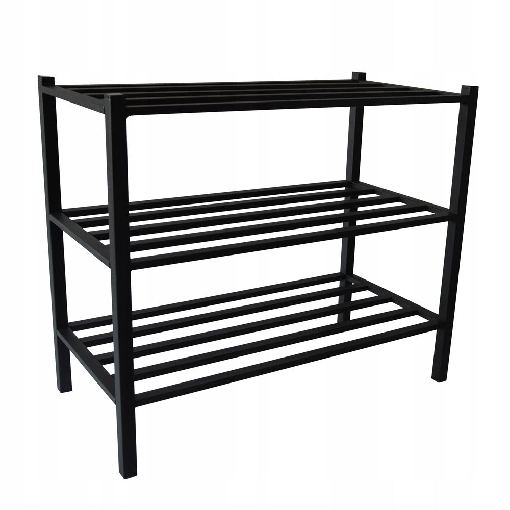  Batų lentyna juodos spalvos spintelė regal avalynei lofto stiliaus tvirtas mušti 60 cm