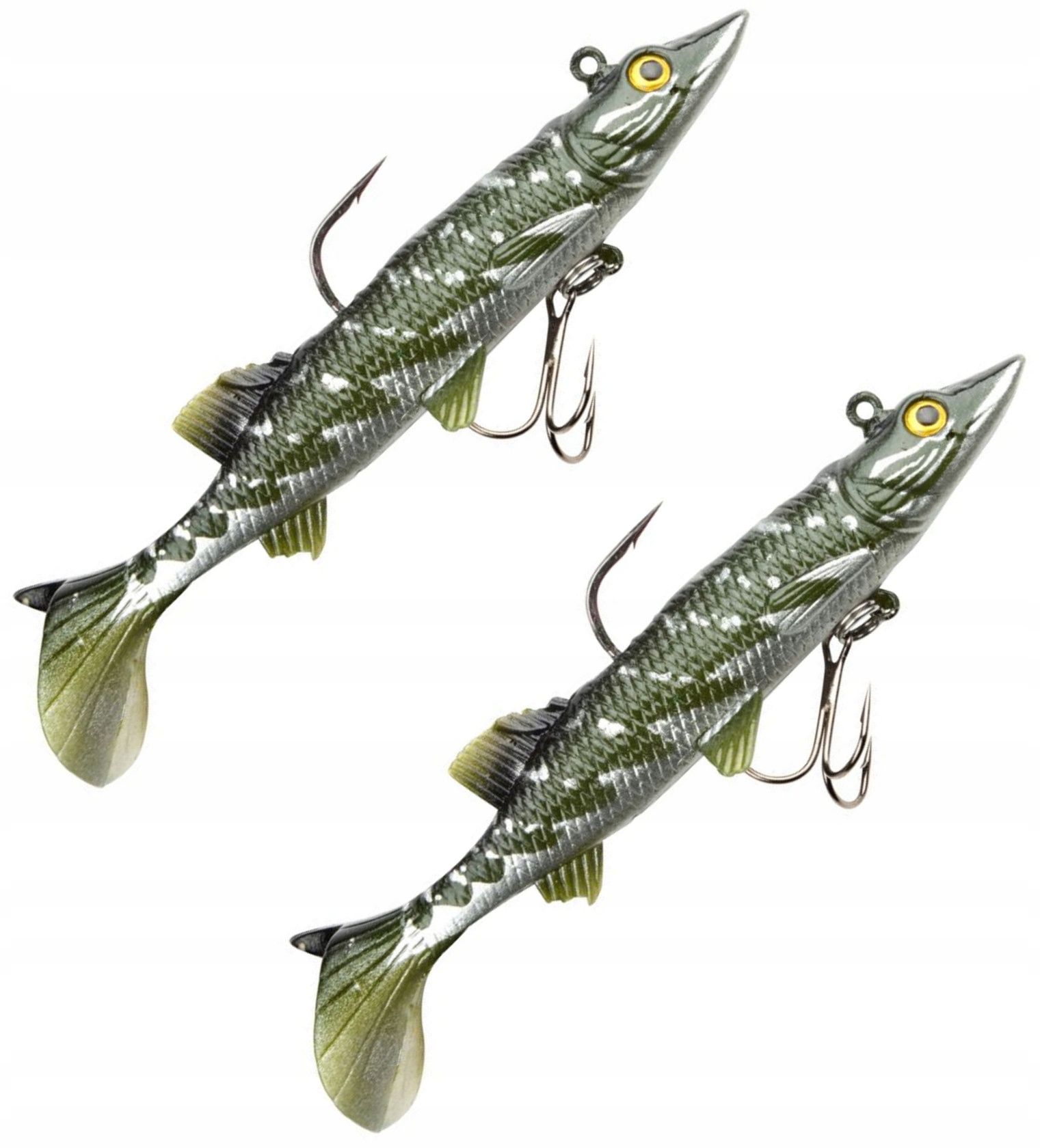  Guminiai uzbrojone 2 vnt. power catcher spro sn rigged pike 14cm!