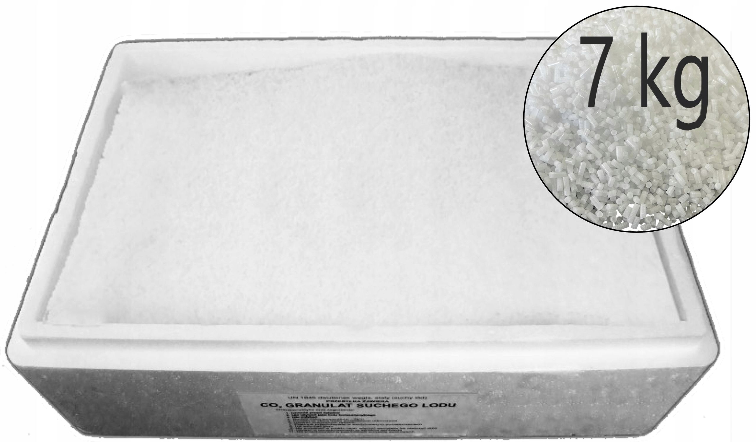  Sausas ledas maisto pramonei 3 mm 15 kg + termo dėžė