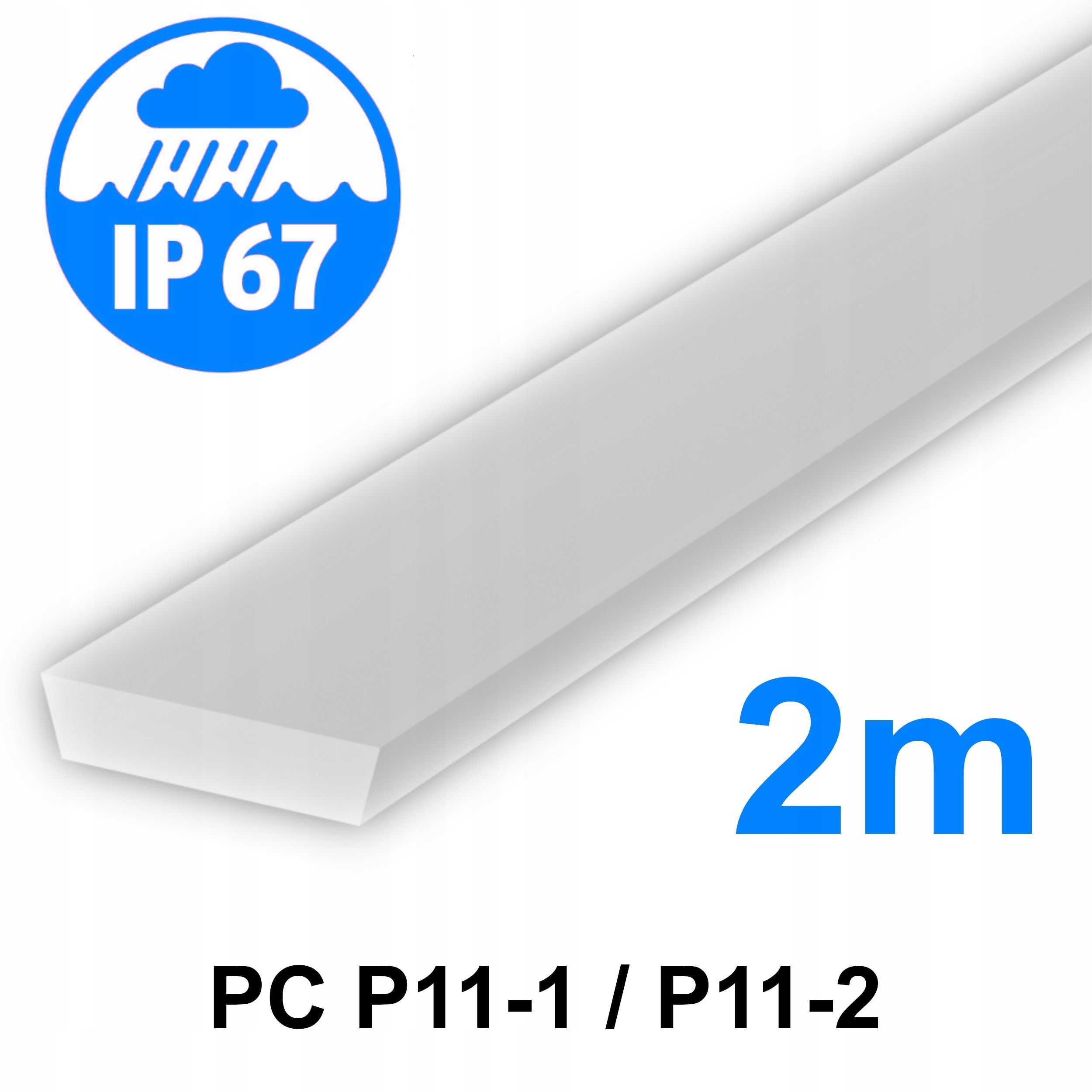  Profils led ūdensizturīgs ip65 ip67 terra sudrabs 2m