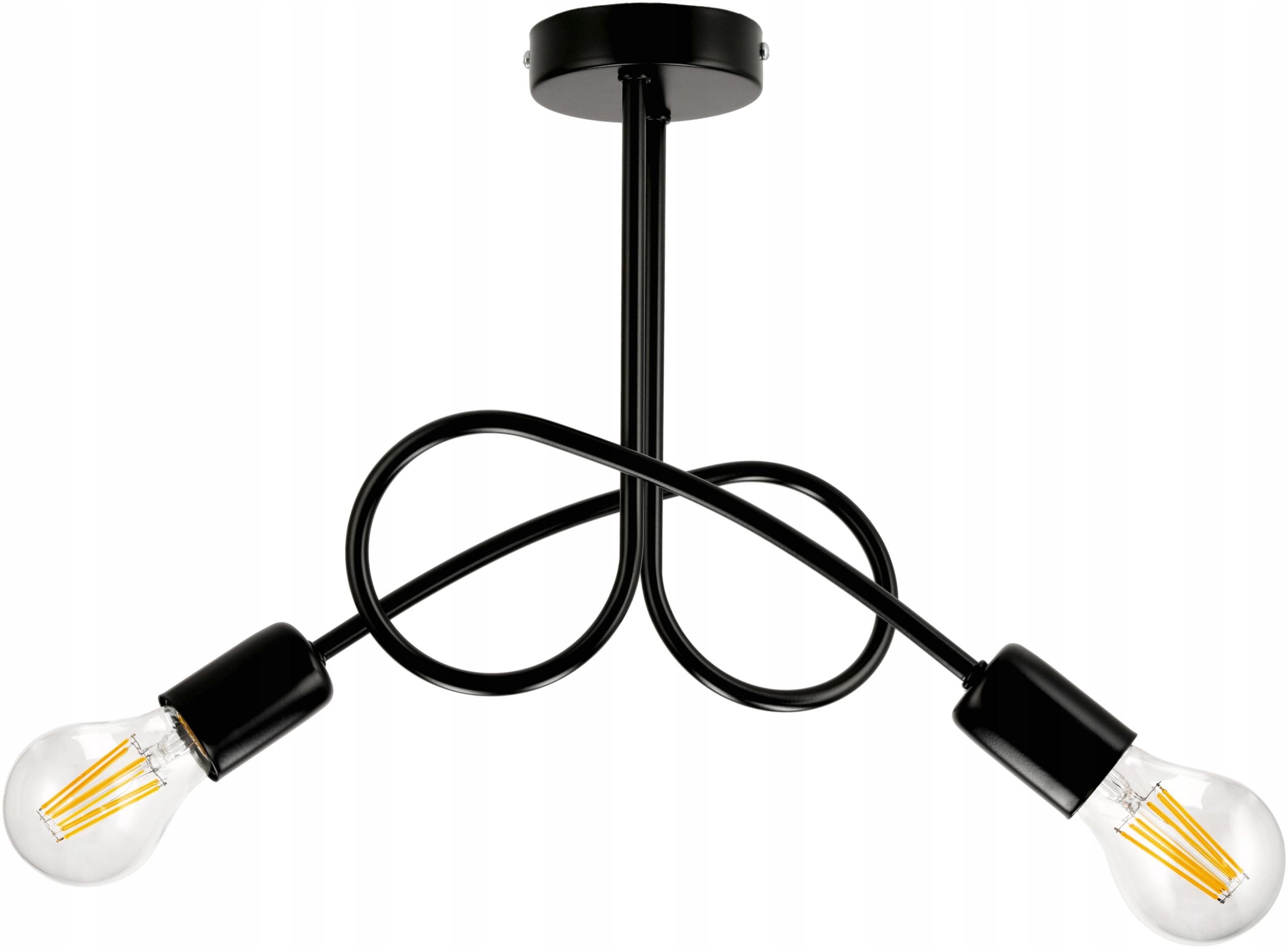  Pendant ceiling light zawijana loft style 2xe27 white for the living room kitchens