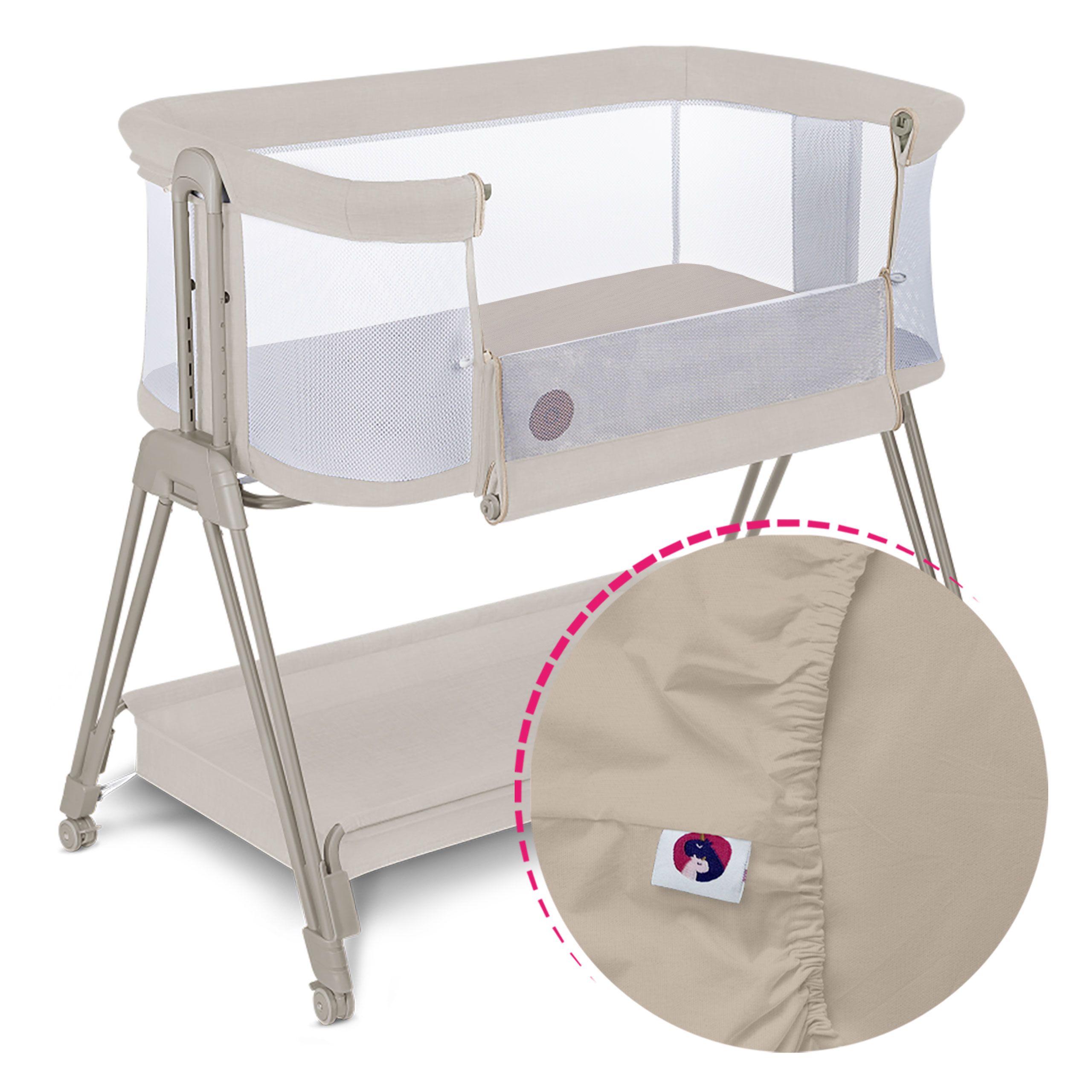  Mattress cover - lionelo luna with an eraser for cots cotton colour