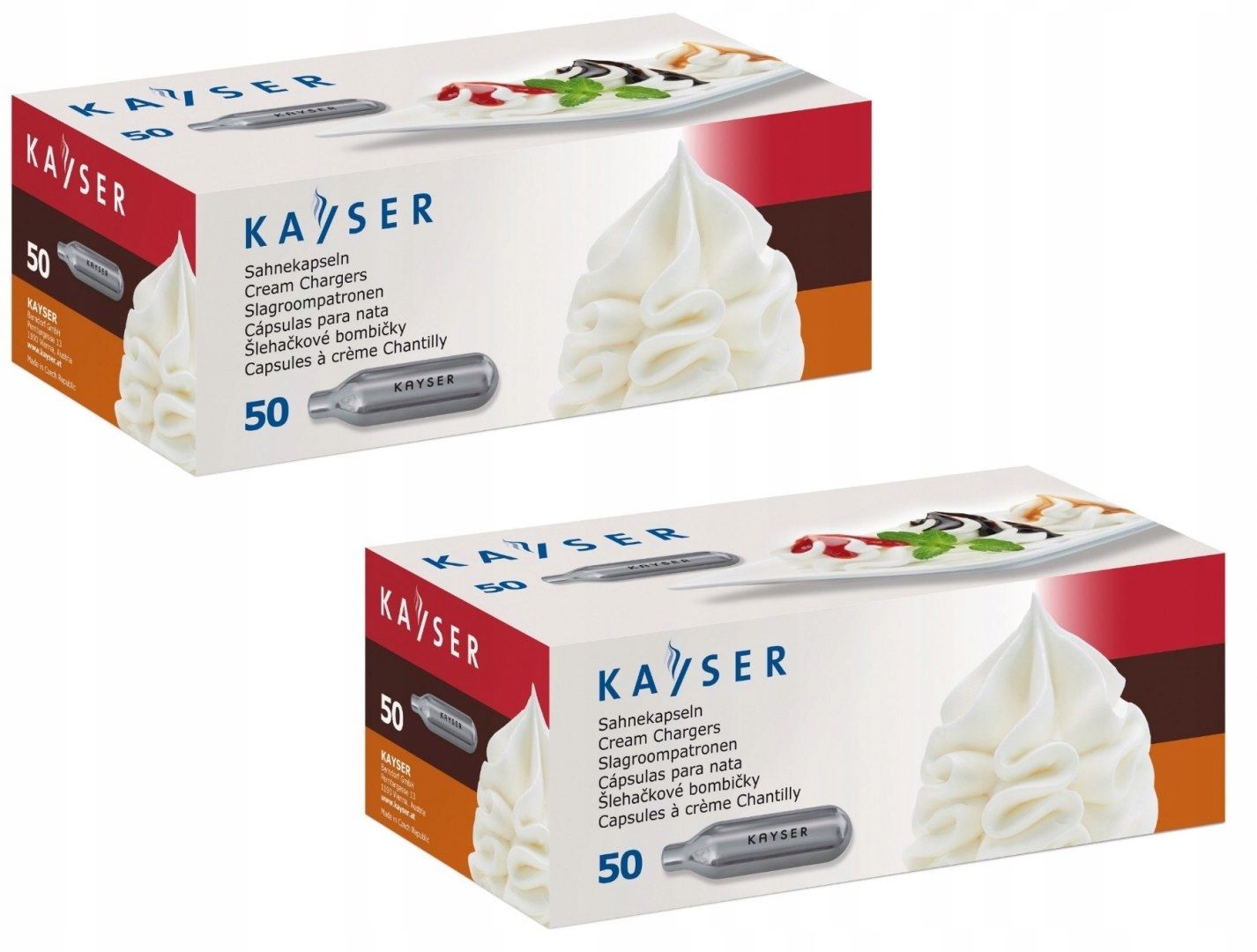 Kapsulės n2o sifonui plaktai grietinėlei dekoratora 200 kompiuterių. kayser