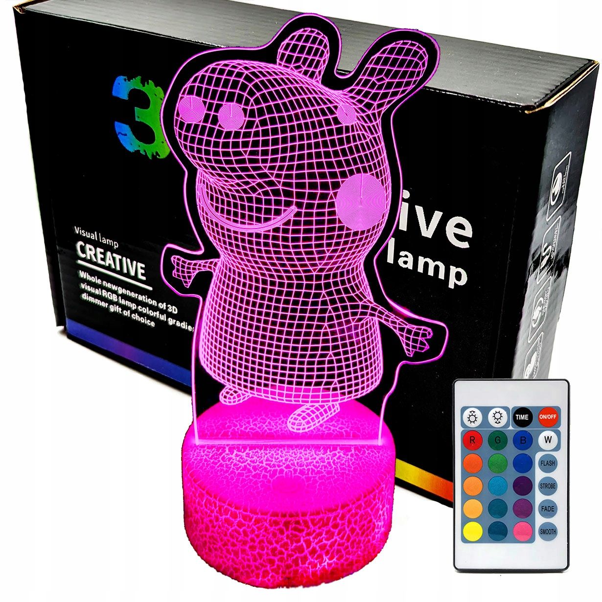  3d naktinė lemputė lempų daugiaspalvis
