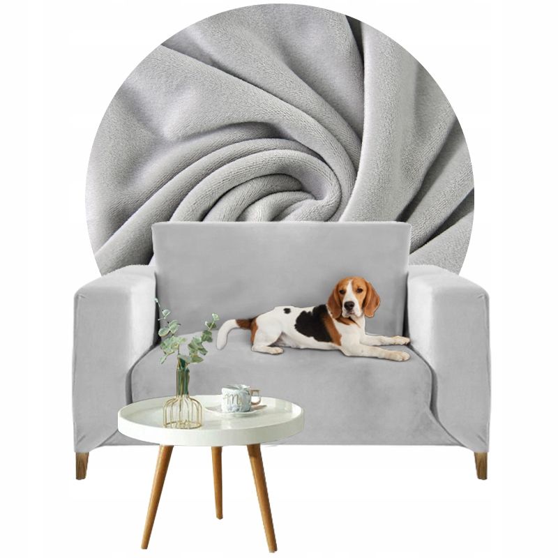  Case for big armchair sofas corner 1 os 90-140cm grey velour gray