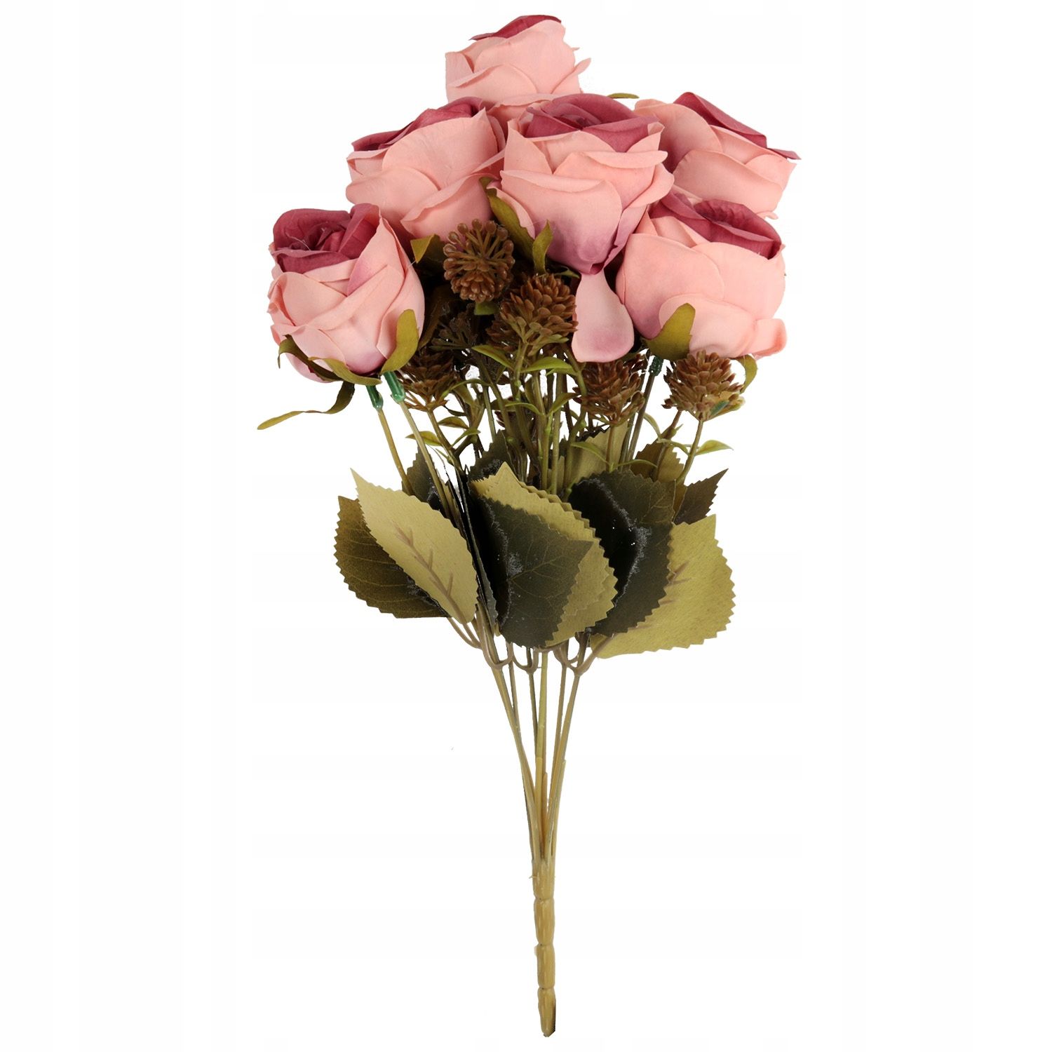  Kytice 9 veľkosť 48 cm ružový umelé kvety roze ako nažive do vázy