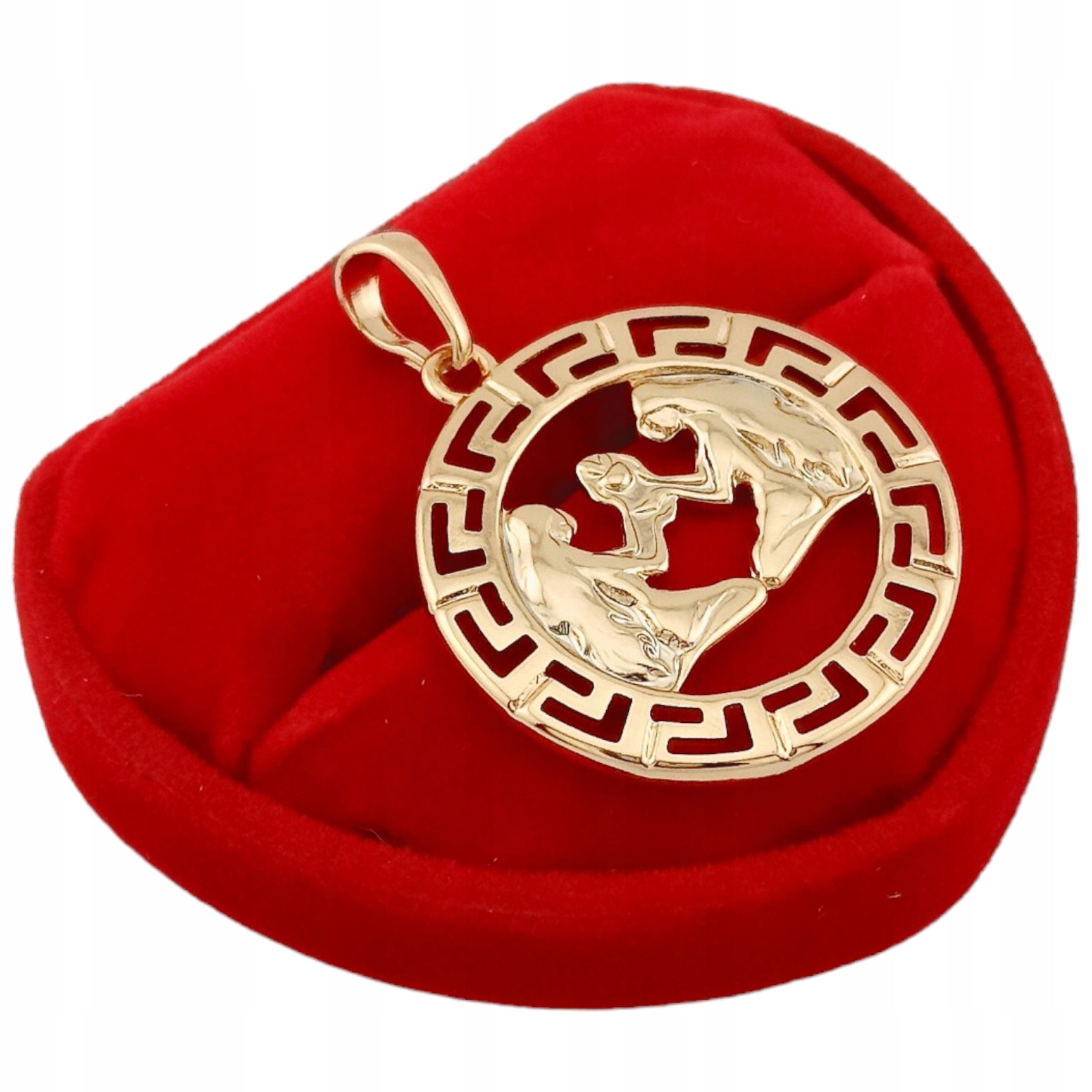  Goldanhänger sternzeichen skorpion elegant griechisch kreis vergoldet 18k