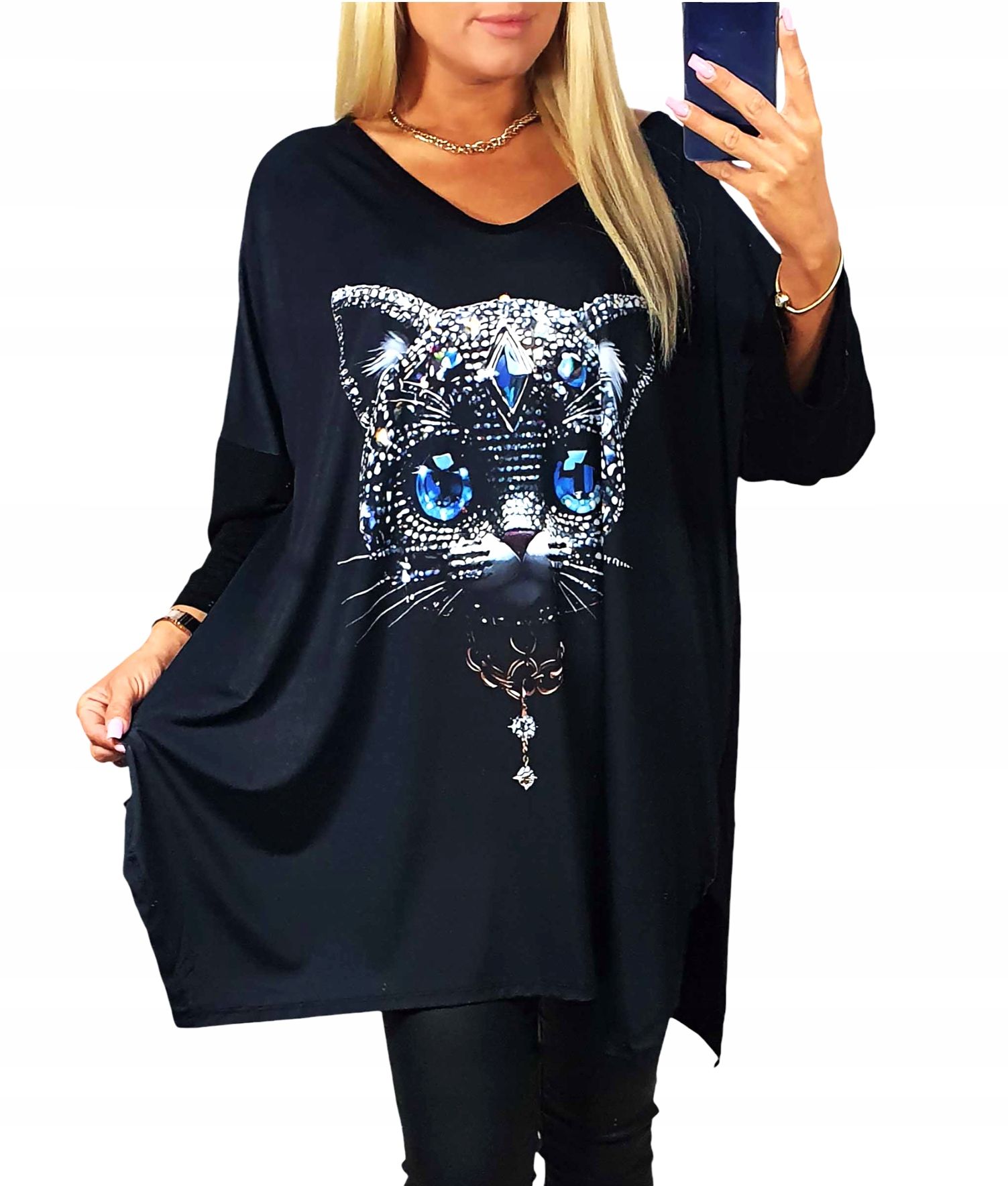  Tunika módne + size slobodný pohodlné veľký univerzálny listy 3xl 4xl 5xl