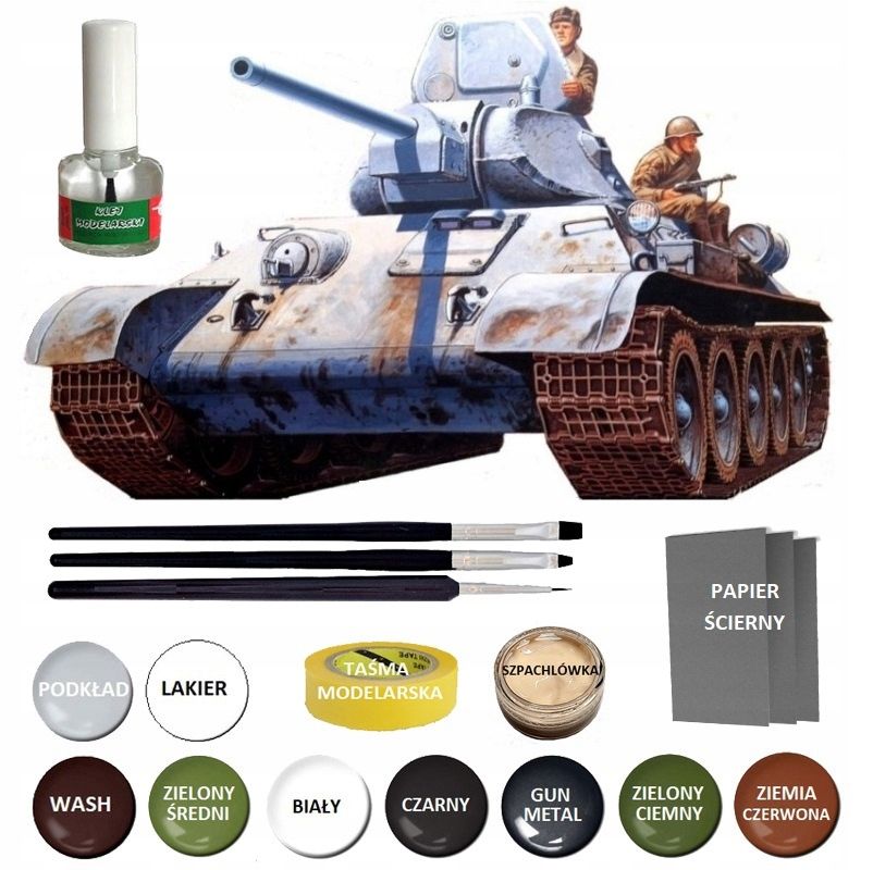  Modelis cisterna pantera tank panther type g + akrila krāsas modeļiem. aksesuāri