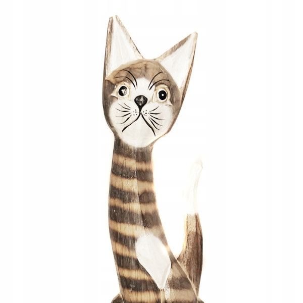  Katze kätzchen holzfigur wunderschön einzigartig dekoration oder geschenk 30cm
