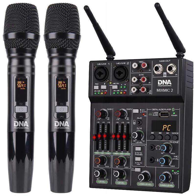  Dna mix-eff 6 analog audio mixer 6 channels usb mp3 bluetooth phantom