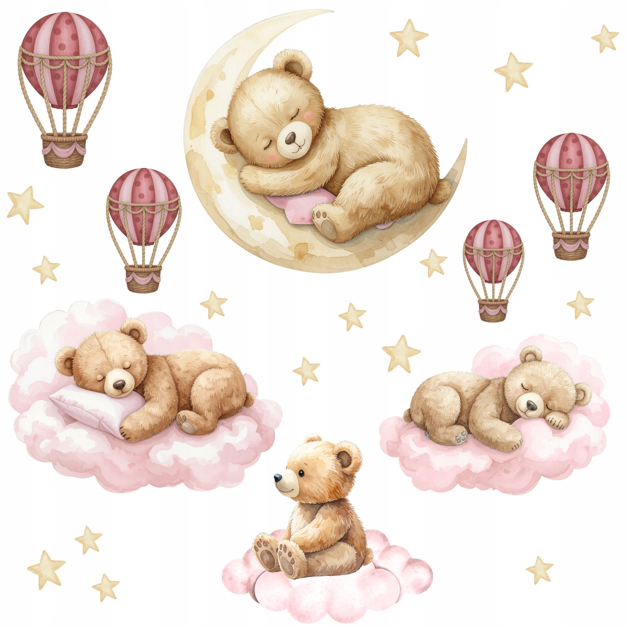  Wall stickers children&#39;s room for children children's rabbit balloon cloud