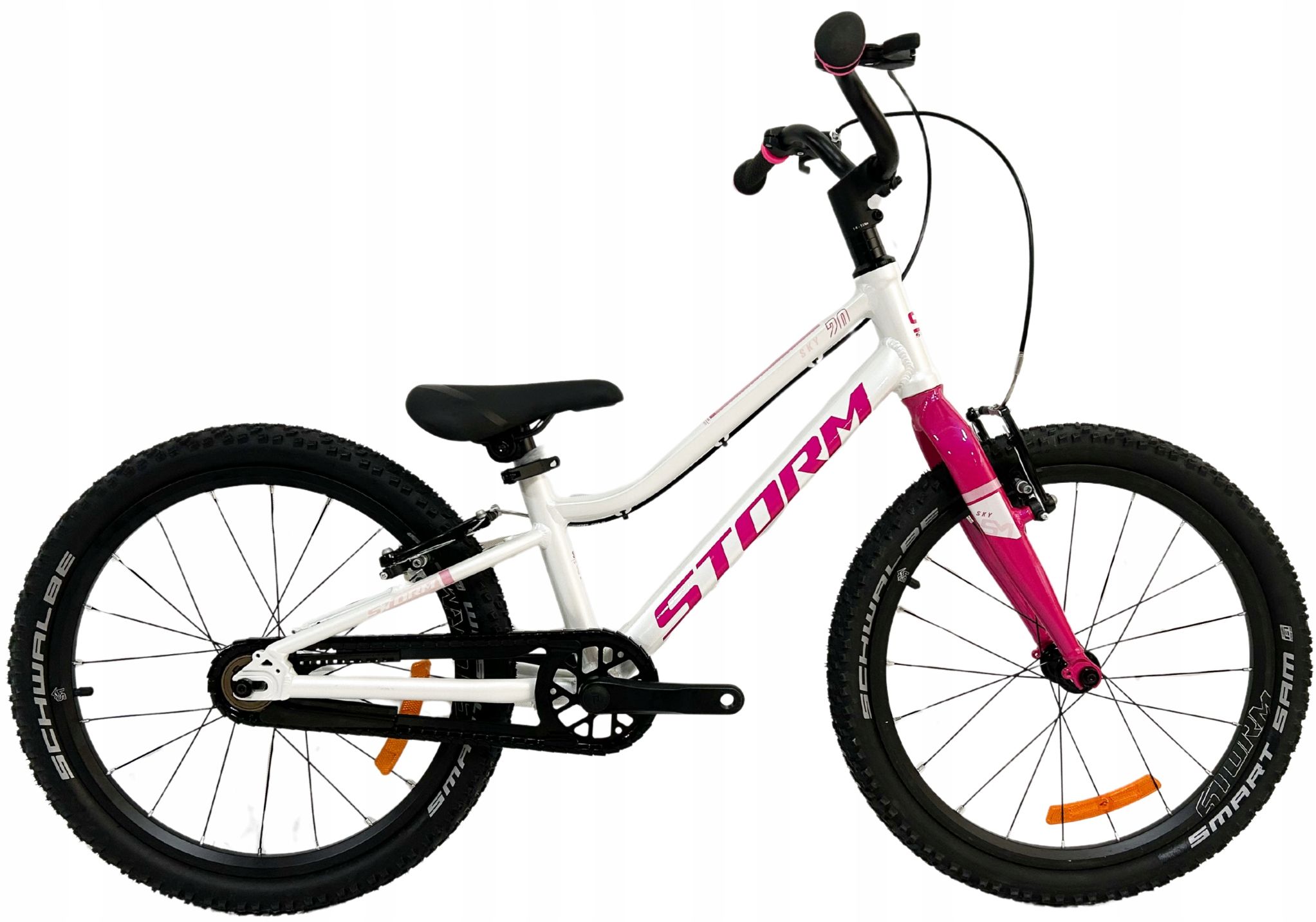  Kinderfahrrad 16 zoll storm sky großartig light sehr licht 6,1 kg weiß