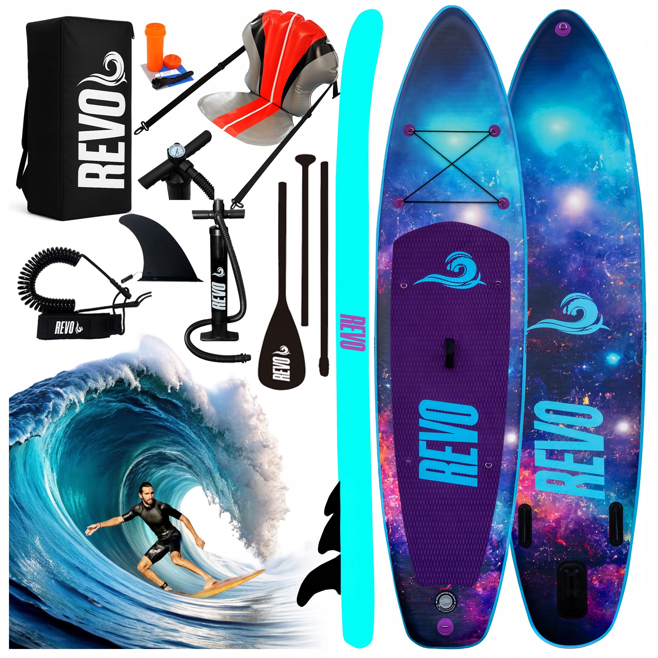  Sup doska na plávanie stand up paddle nafukovacie 320cm množina + sedadlo