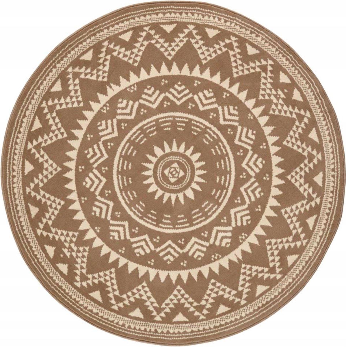  Round carpet for the living room 140cm , soft italian ,green creamy pattern mandala