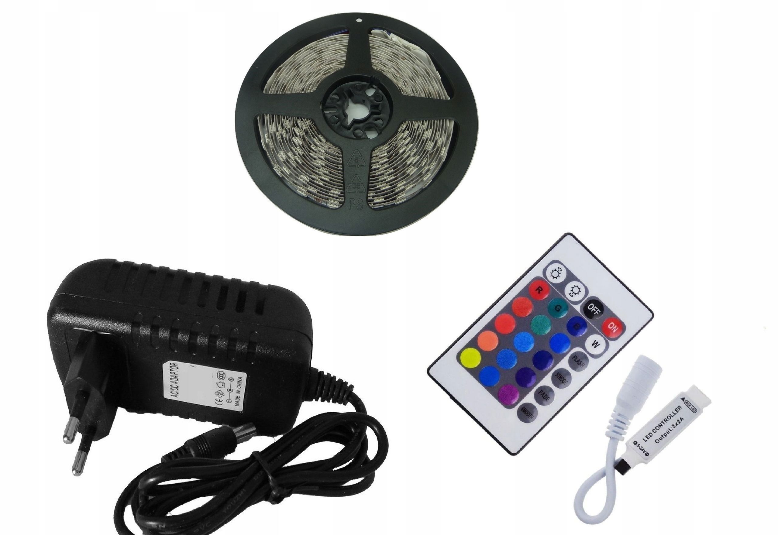  Soubor rgb pásek 5050 900 led 15m ster radio + zas