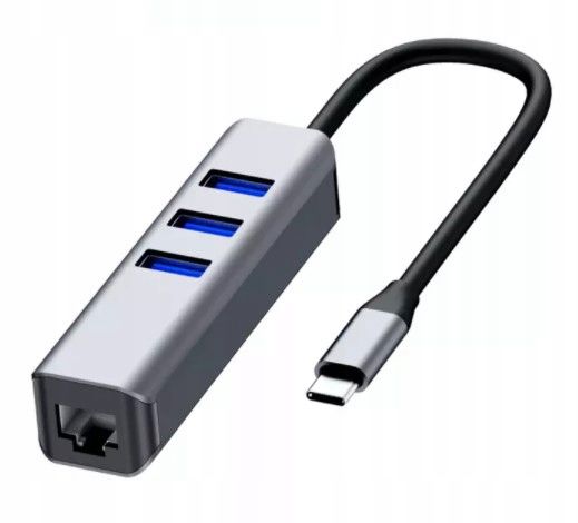  Adapter hub netzwerkkarte usb-c ethernet gigabit rj45-anschluss lan otg 3x usb 3.0