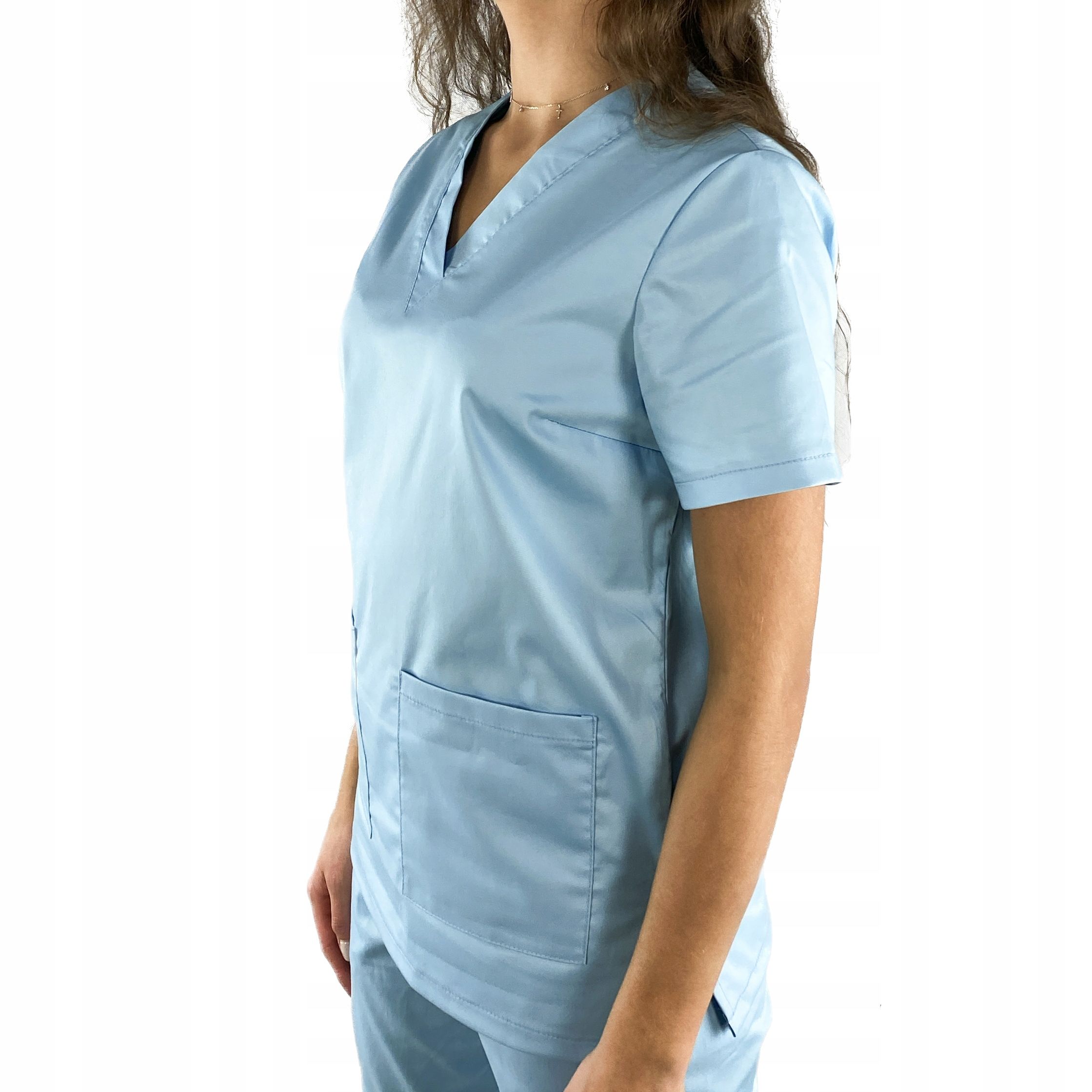  Bluse med scrubs dudumed dunkelblau xl