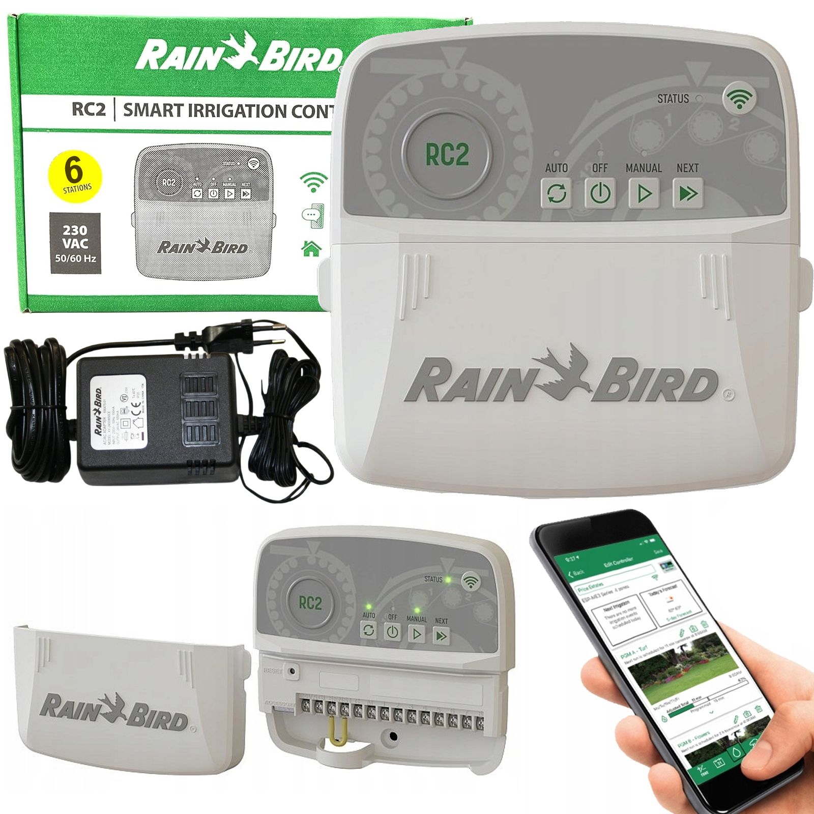  Controller for irrigation garden outdoor zewnetrzmy rc2 8 zones rain bird with wifi