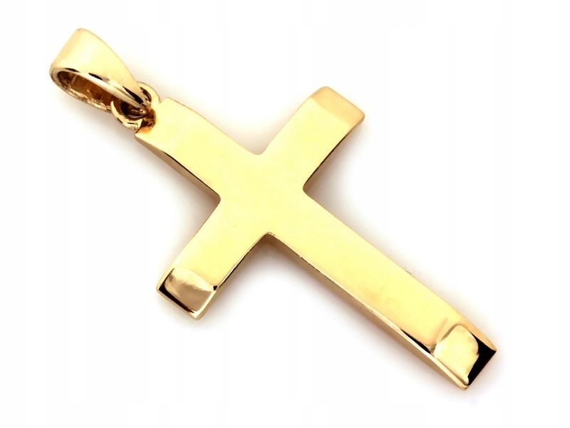  Prívesok elegantný zlatý 585 14k kríž bez kameňov váhy 1.48g za darček