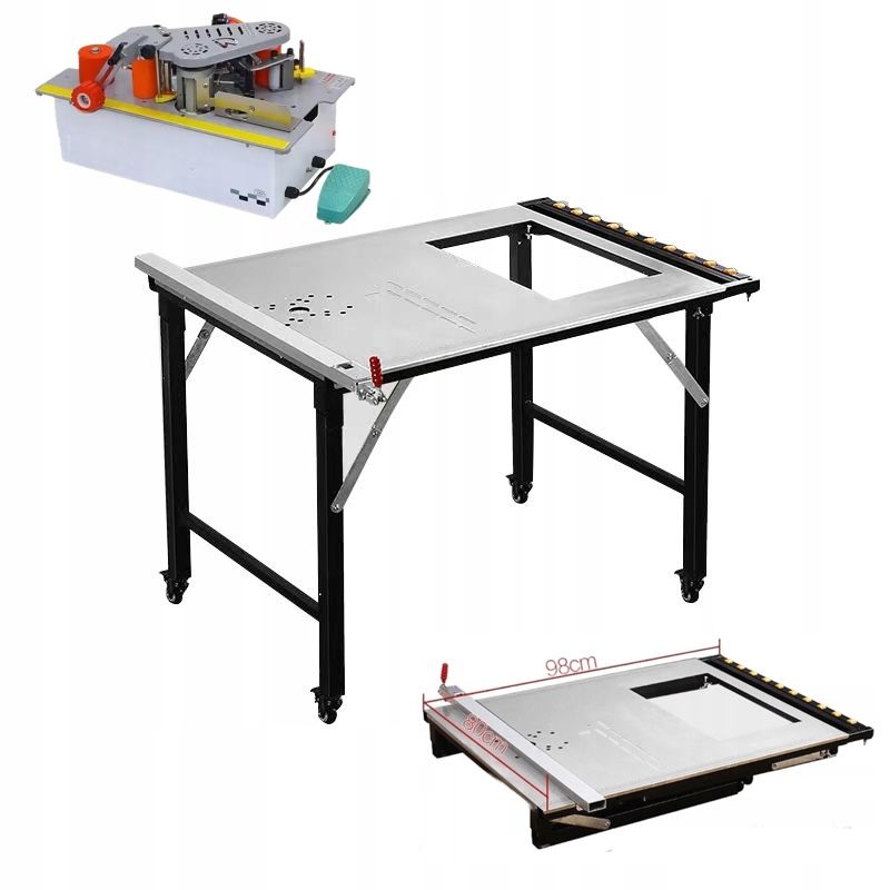  Woodworking machine gluing machine trendeco mobile +assembly table working milling