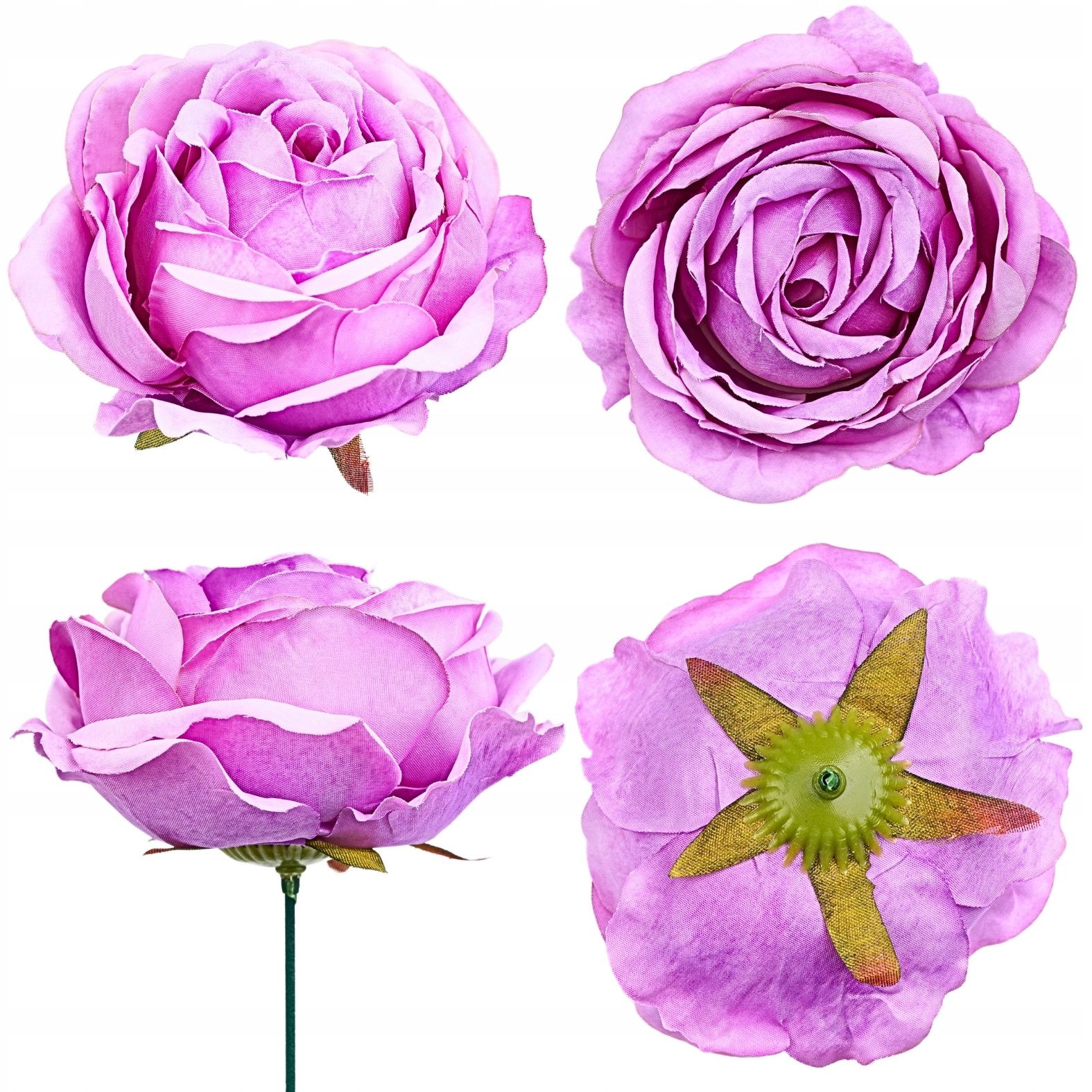  6x dirbtinės gėlės rožė wyrobowa galva komplektas 10cm violetinė