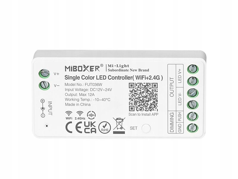  Wifi šviesos reguliatorius led mono 144w "bluetooth"