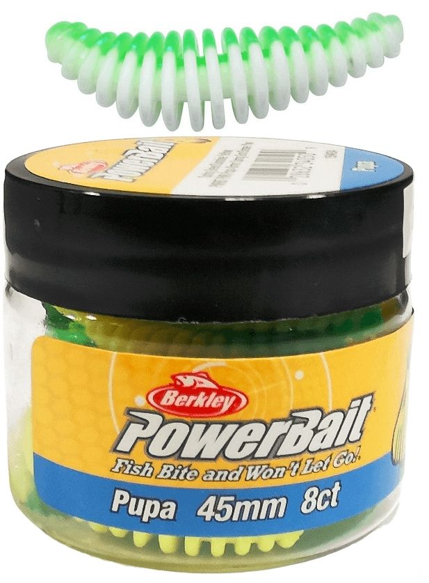  Guma larwa berkley powerbait pupa 45mm - milky white 8 vnt.