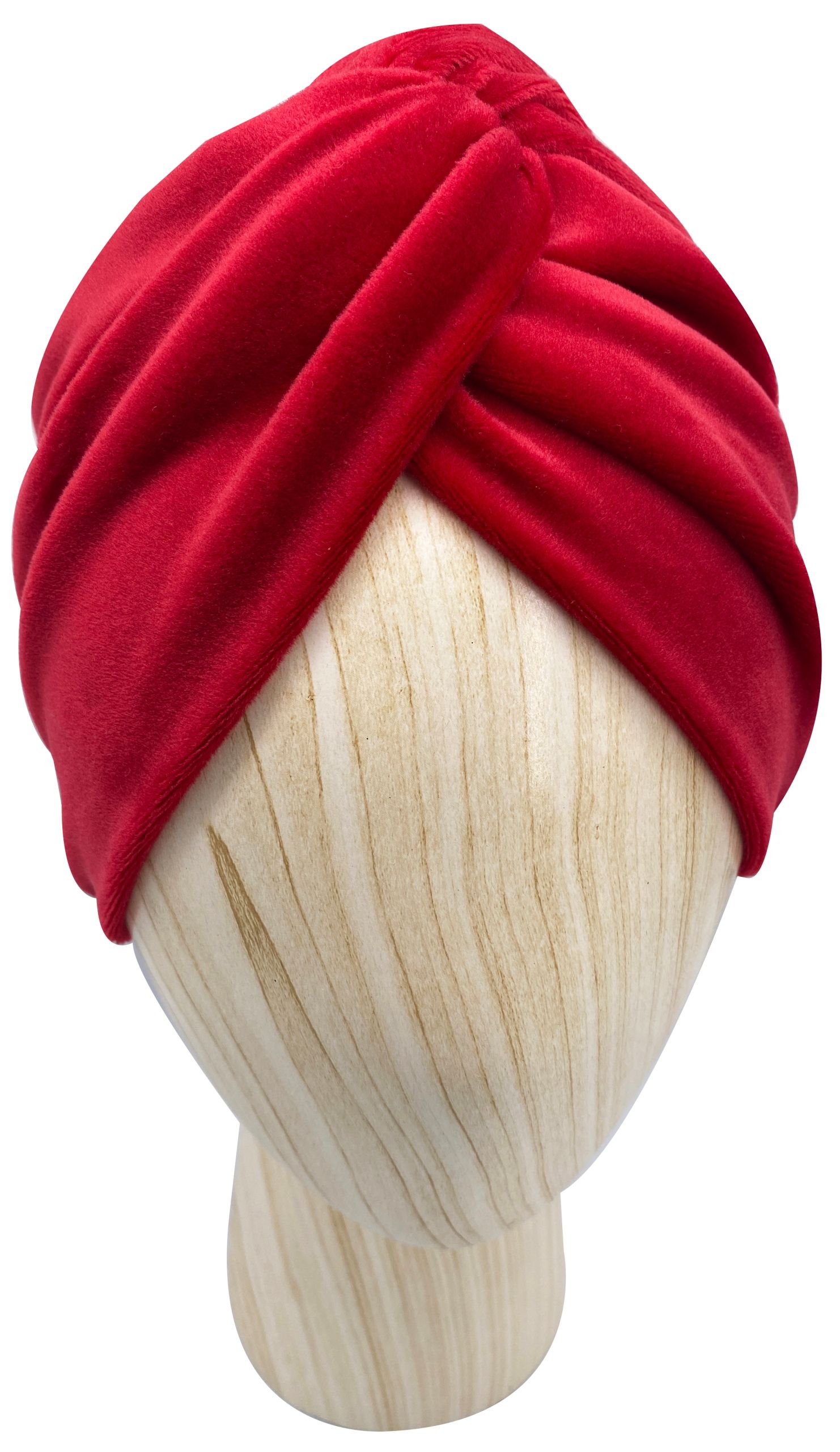  Czapka turban velúr dvojvrstvové velvet zamat brazowy čokoláda