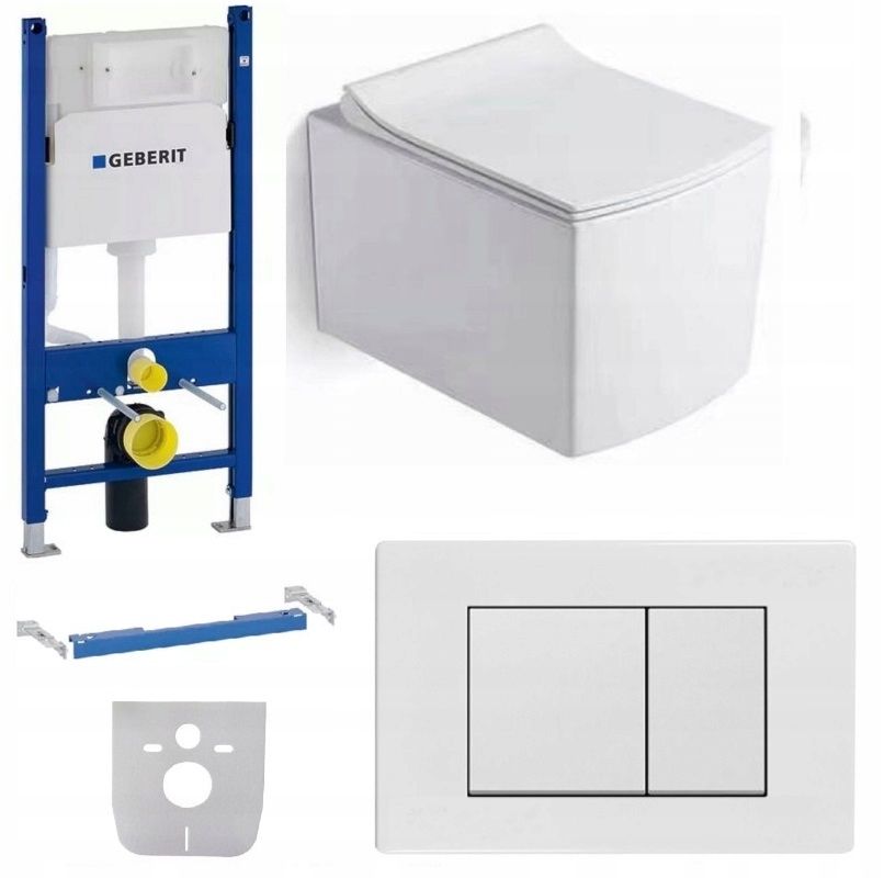  Wc rāmja komplekts geberit + atslēga + tualetes pods melns matēts + dēlis w/o+fresh