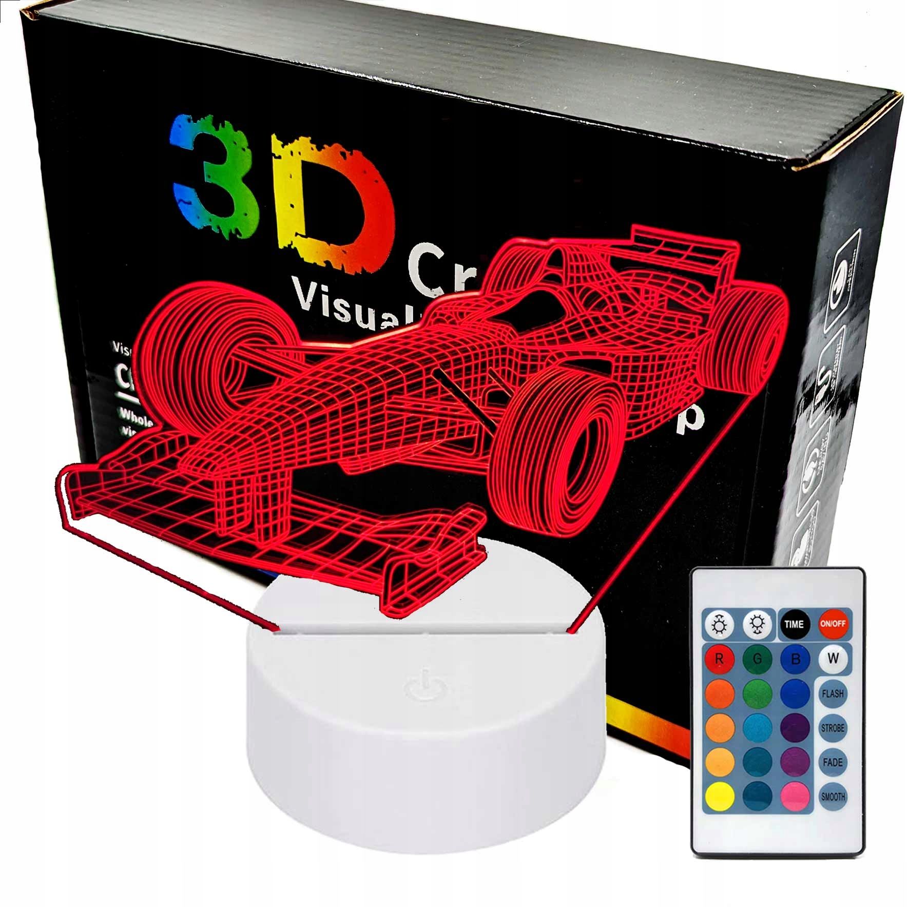  Noční světlo elektrický skútr 3d lampy led