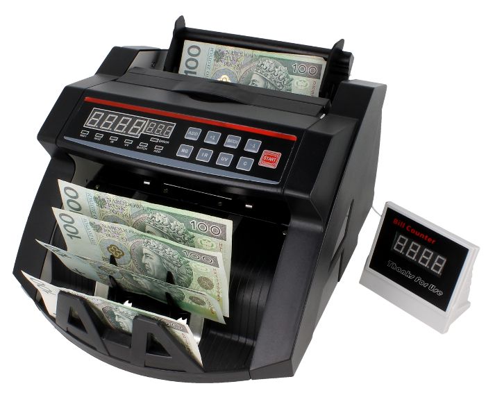  Modernus liečiamas banknotų skaičiuoklis testeris
