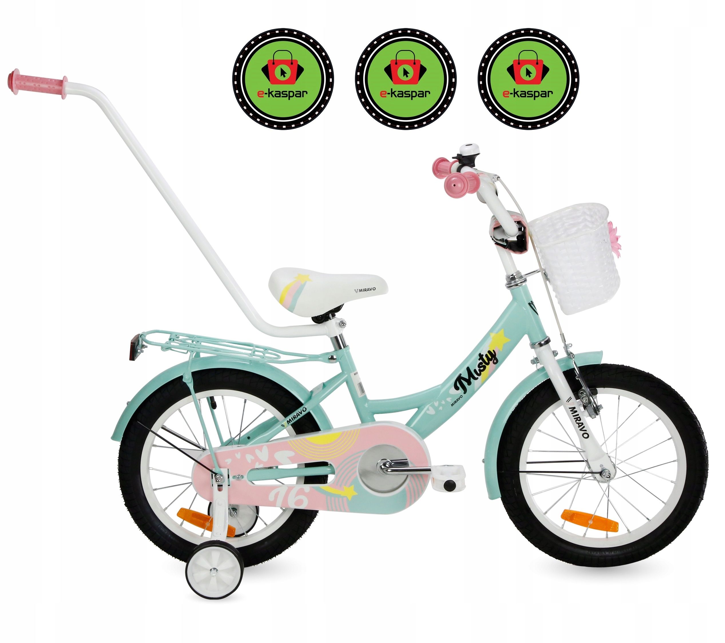  Detský bicykel 20 cali bicykel svetlo taška zatlačte rukoväť + bezplatne