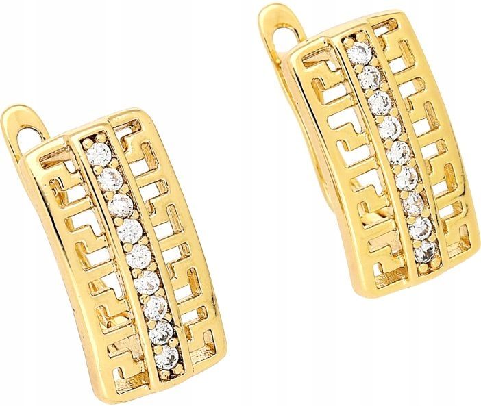  Náušnice ženský chirurgická oceľ nehrdzavejúci lekársky zlato 18k 1,7cm\0,8mm