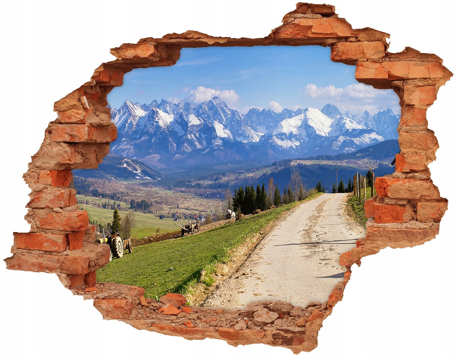 Otvor 3d výzdoba na zdi 148x115 cm lilie voda