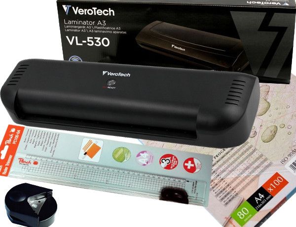  Velký rychle, efektivní laminátor verotech a3 + film a3 / a4 80mic zdarma