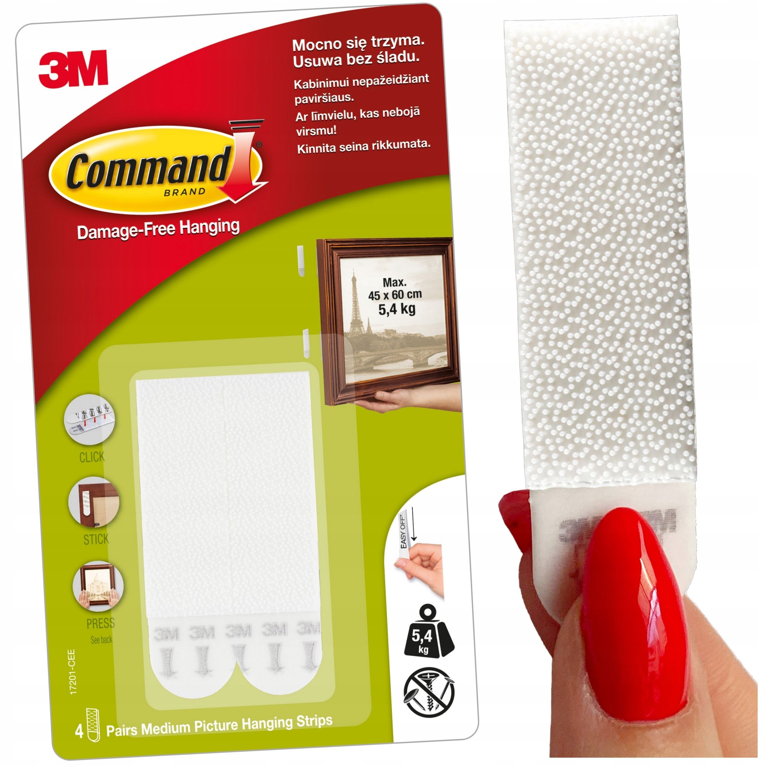  Komanda 3m velcro juostos didelis siauros 4 rinkinys = 8 kompiuterių. 17207