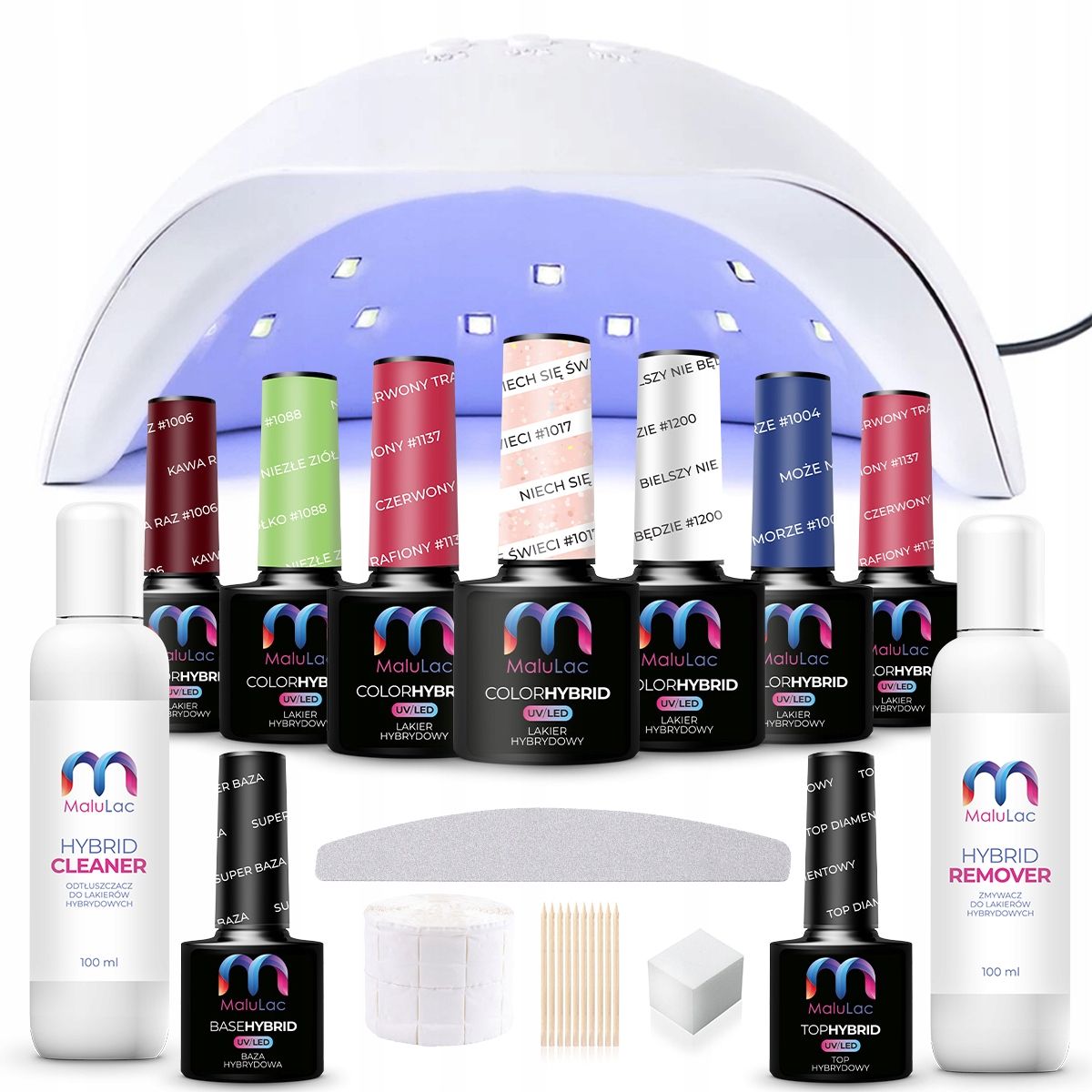  Hybridná súprava 8x lak malulac lampa fréza