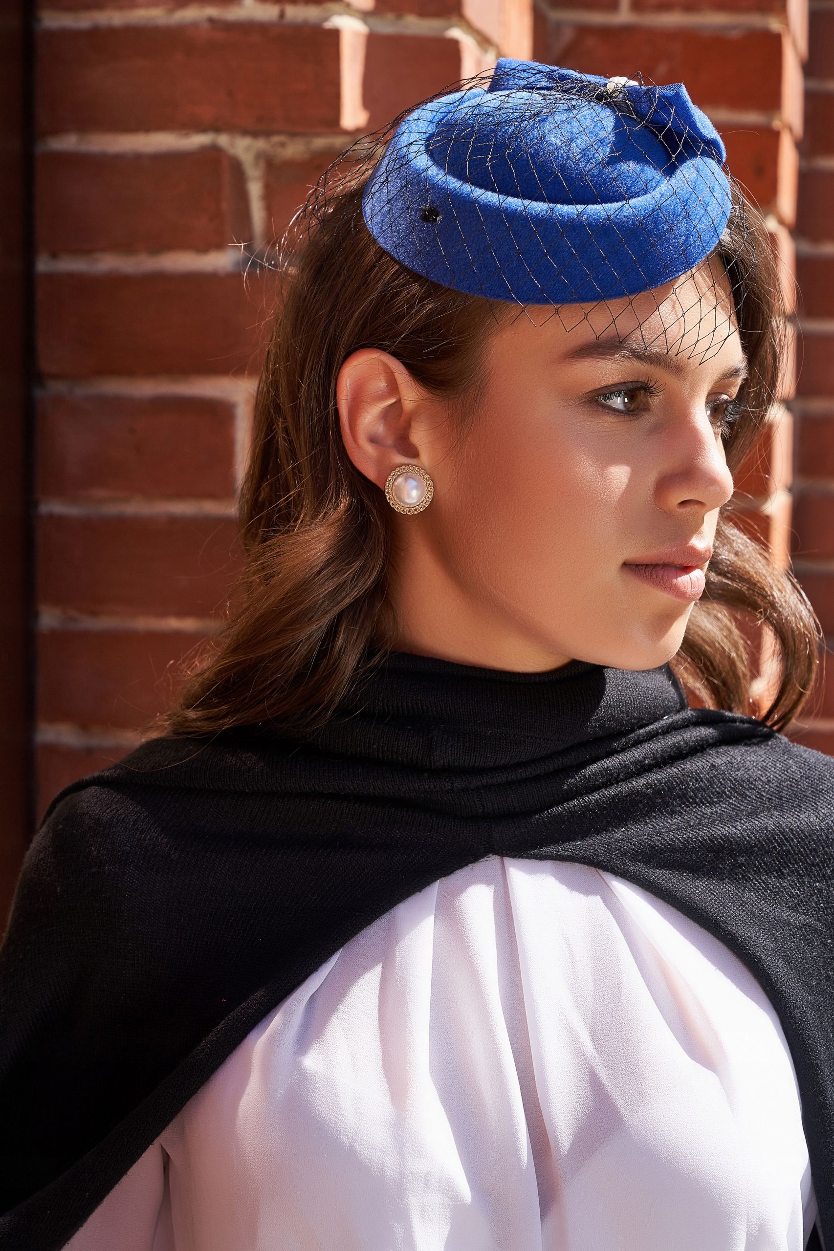 Feminin gefühlt hut helm stirnband mit mesh retro schwarz