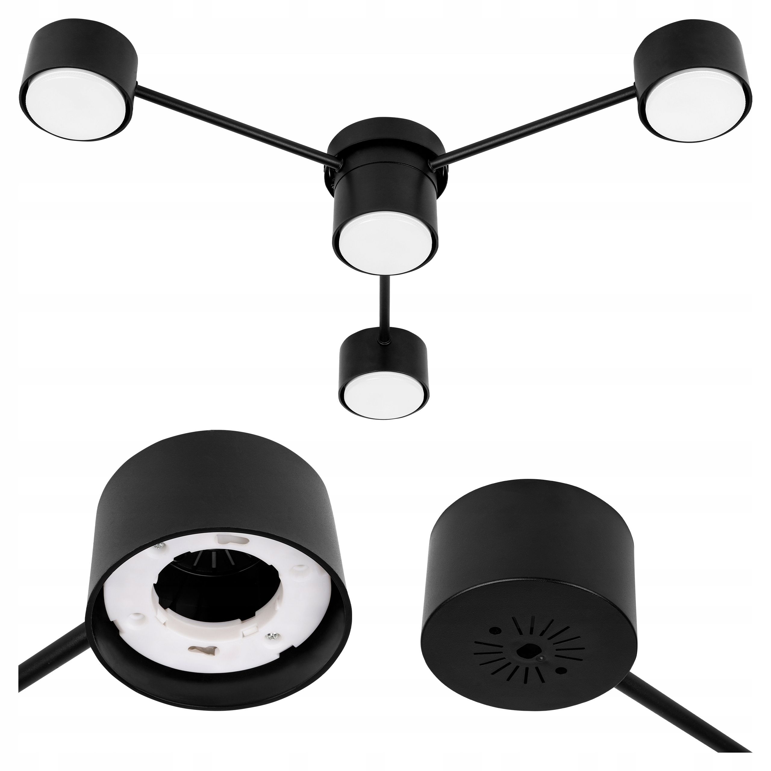  Ceiling lamp hanging led gx53 lamp 62cm to the room modern black color