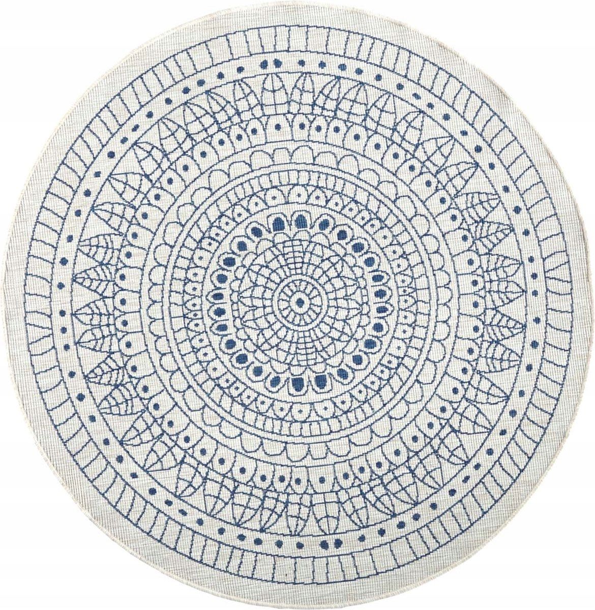  Round carpet for the living room 140cm , soft italian ,green creamy pattern mandala