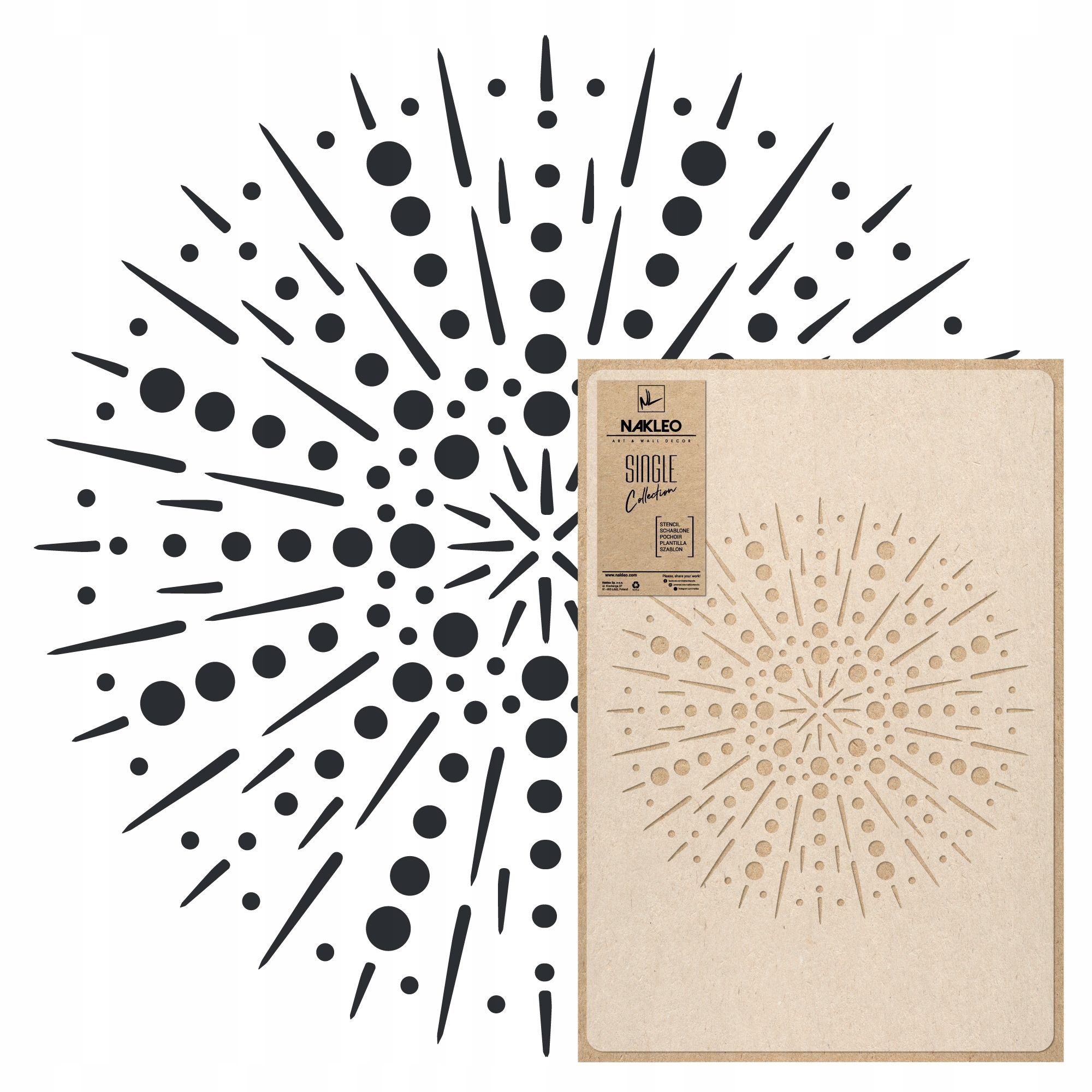  Dažymo trafaretas mandala m sr. 61 cm tinkavimo daugkartinio naudojimo tinkas betonas