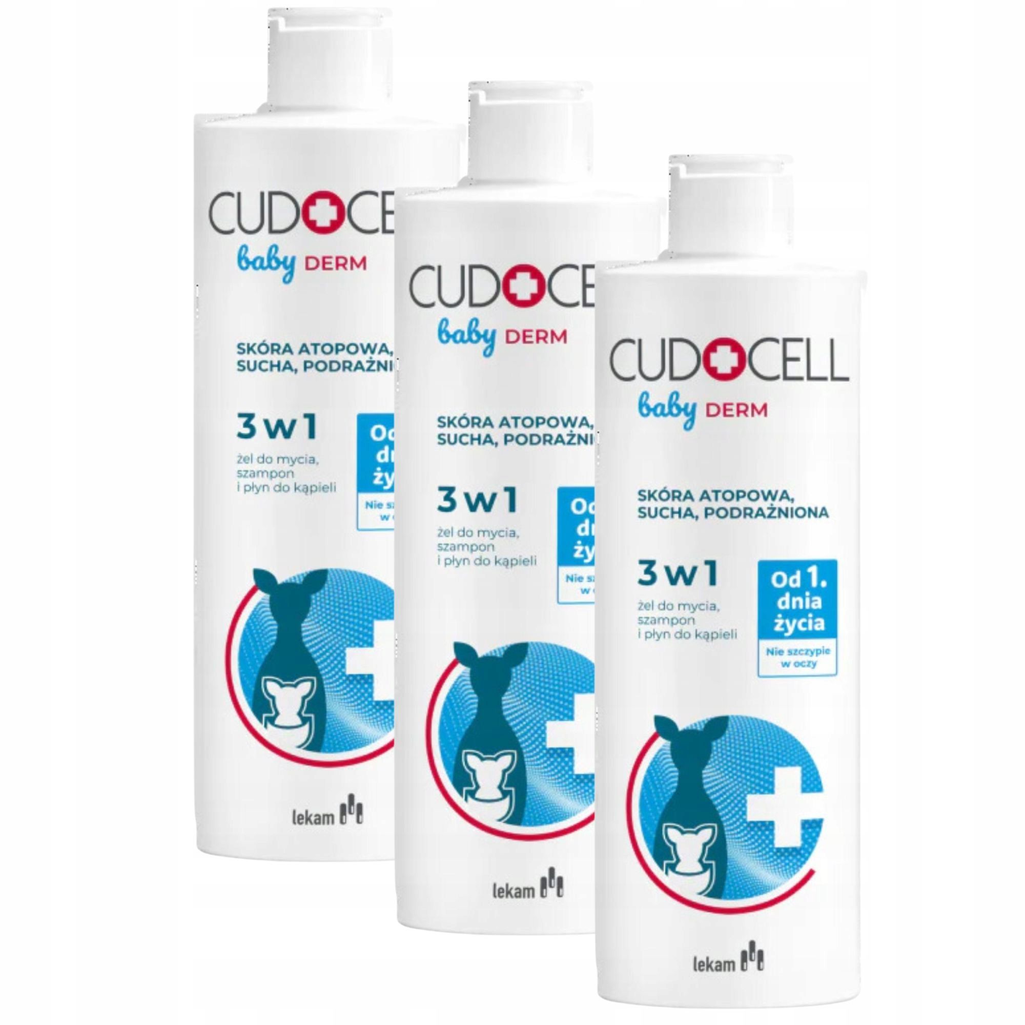  Cudocell baby derm geel 3in1 atoopiline nahk kuiv podrazniona 400 ml