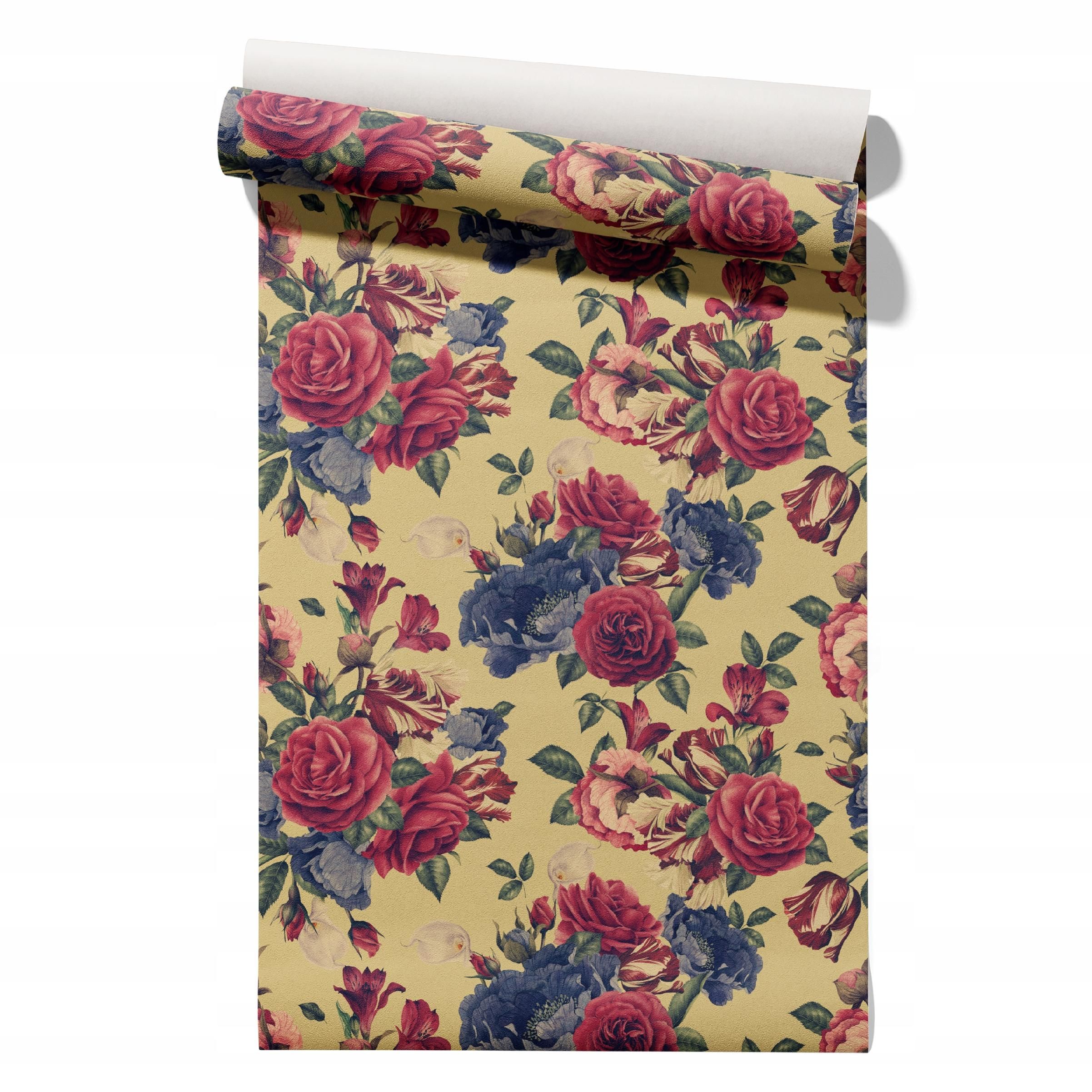 Wallpaper non-woven fabric pastel cherries wallpaper in a roll 50cm x 6,1mb