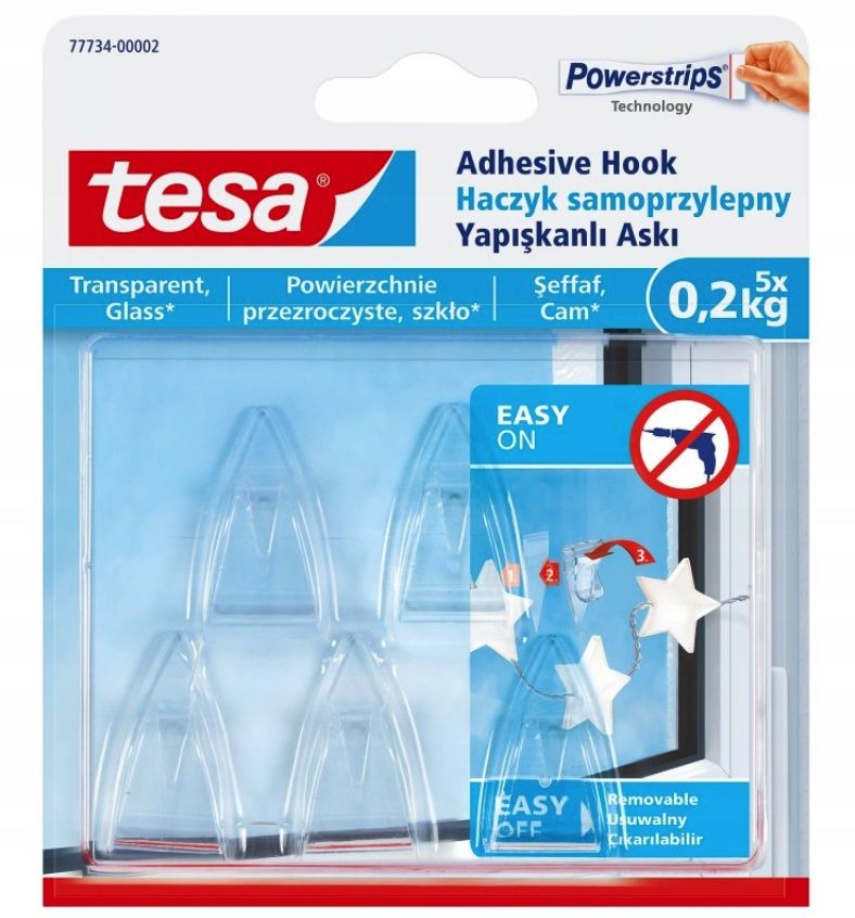  Nalepovací háčik robiť 0,2 kg 5 počítač. spoločnosť tesa 77734-00007-00