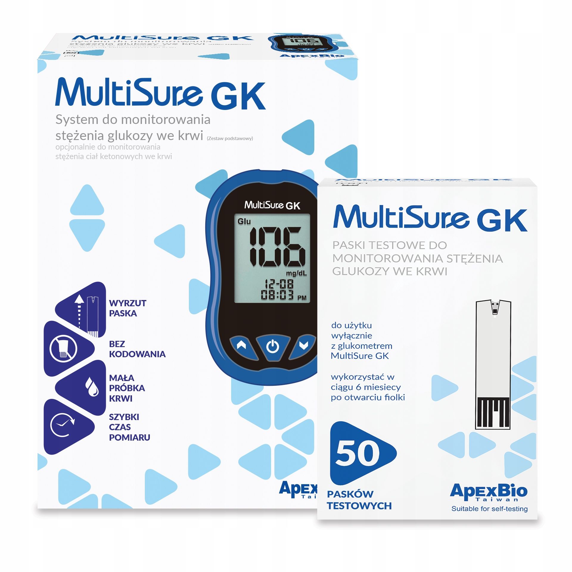 Fotoaparát keto glukometr multisuregk měření keto i glukóza + popruhy 50 ks.
