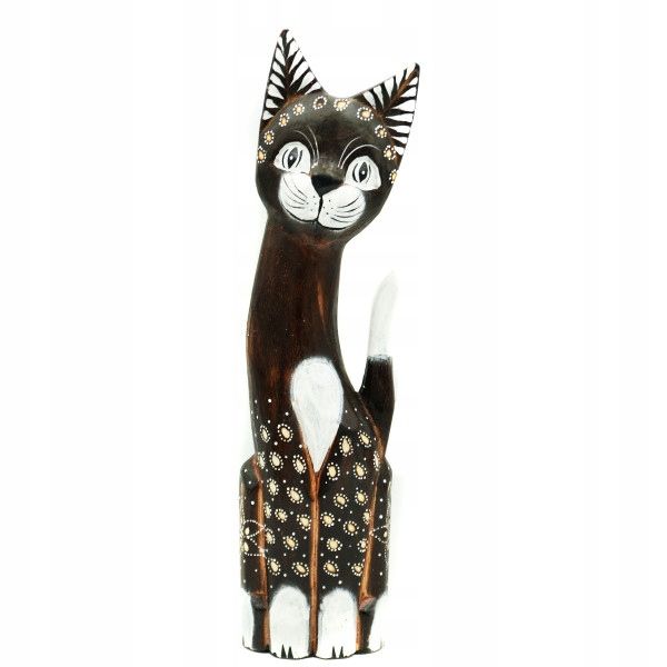  Katze kätzchen holzfigur wunderschön einzigartig dekoration oder geschenk 30cm