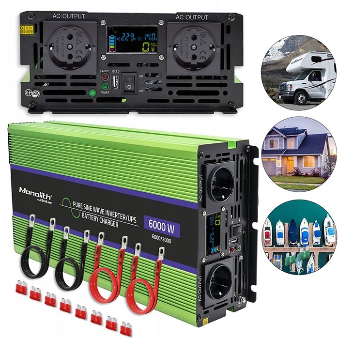  Spannungswandler qoltec 24v 230v 300w 600w sinus für ein wohnmobil boote